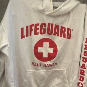 Lifeguard sweatshirt white/red